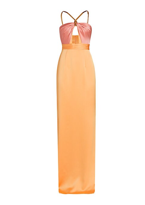 Chic Satin Cutout Gown
