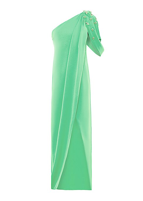 Rhinestone One-Shoulder Gown