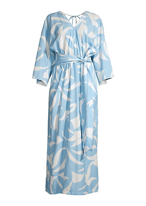 Abstract Print Midi Dress