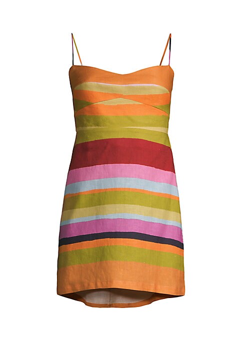 Crisscross Colorblock Mini Dress
