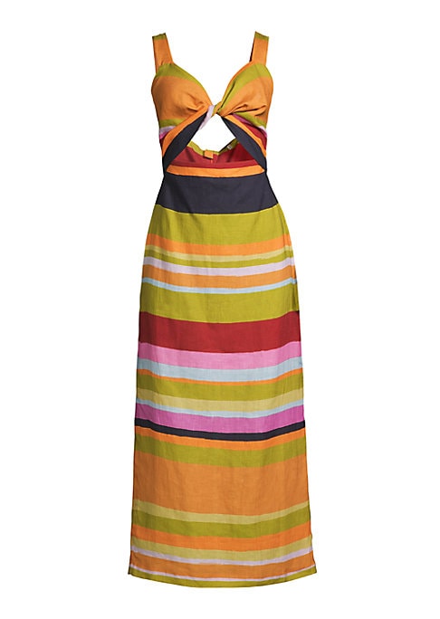 Twisted Stripe Midi Dress