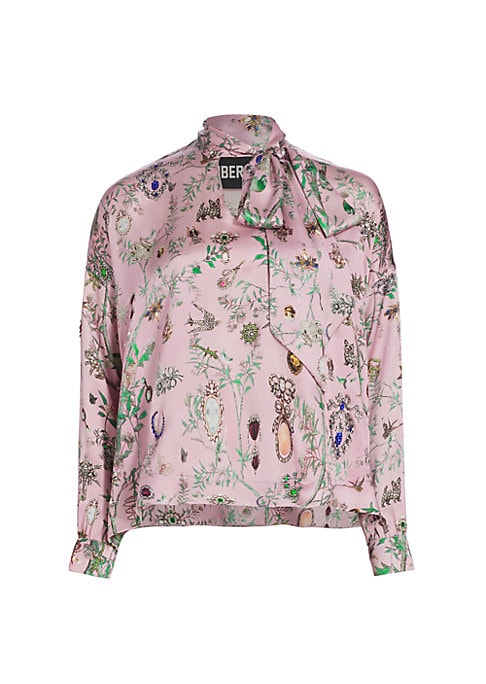 Satin Silk Tie Blouse