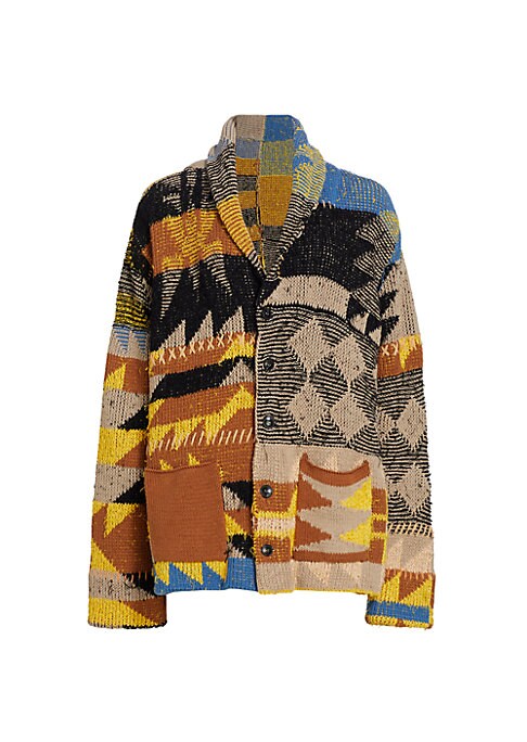 Geometric Patchwork Cardigan