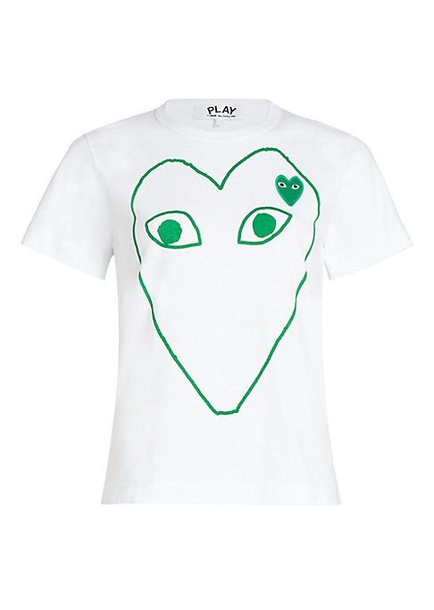 Heart Print Cotton Tee
