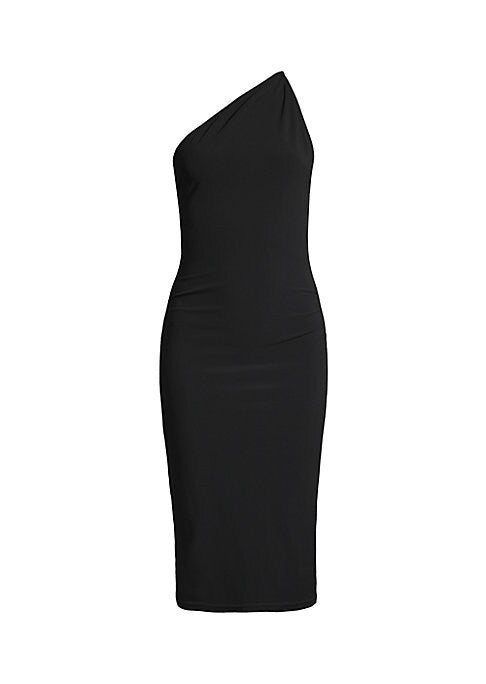 Asymmetric Knit Midi Dress