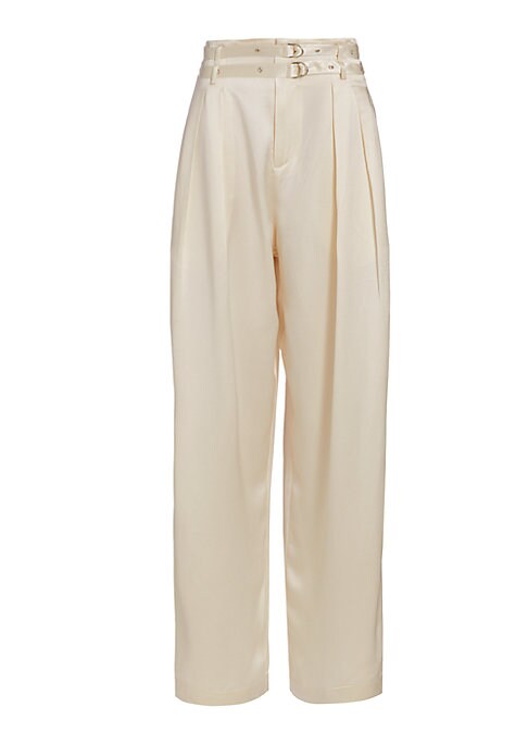 Duo-Belted Straight Trousers