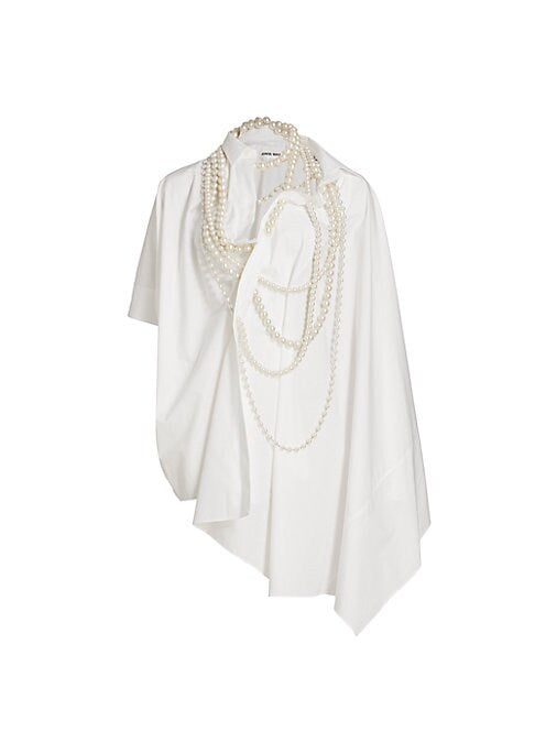 Draped Pearl Tunic Top