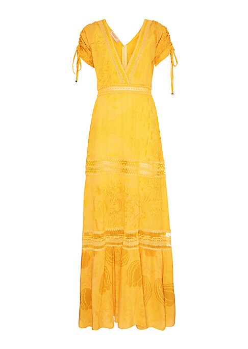 Lace-Embroidered Maxi Dress