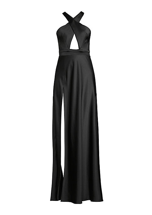 Elegant Cut-Out Evening Gown
