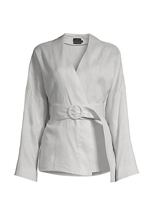 Luxe Linen Wrap Jacket