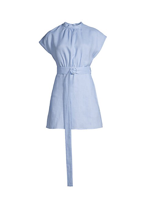 Chic Linen Belt Dress