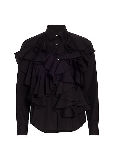 Ruffled Poplin Shirt