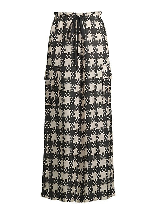 Chic Checkered Cargo Trousers