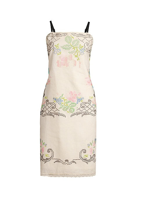 Floral Linen Slipdress