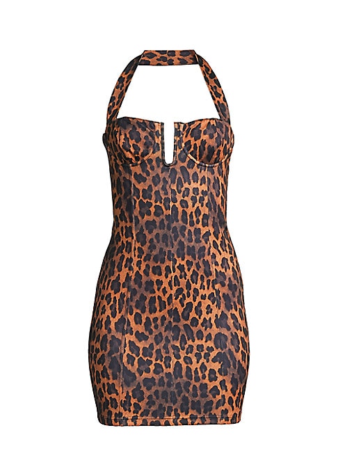 Sleek Leopard Minidress