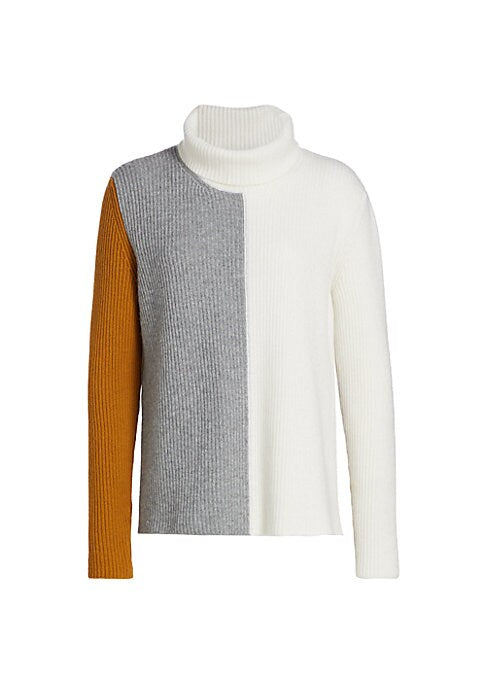 Colorblock Turtleneck Sweater