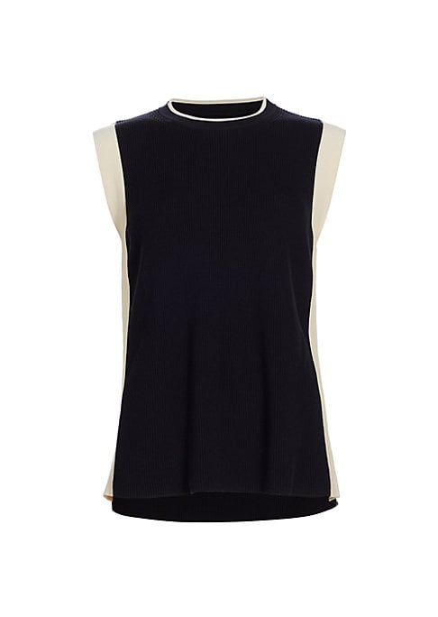 Chic Contrast Knit Top