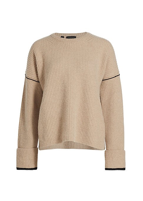 Cozy Contrast Knit Sweater