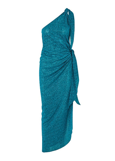Glittery One-Shoulder Gown