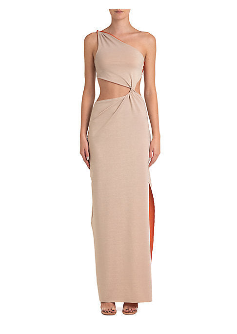 Sleek One-Shoulder Maxi Dress