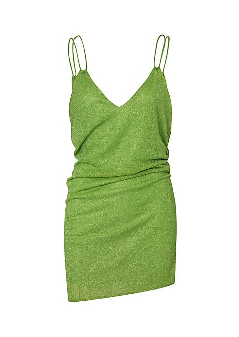Metallic Ruched Sparkle Dress