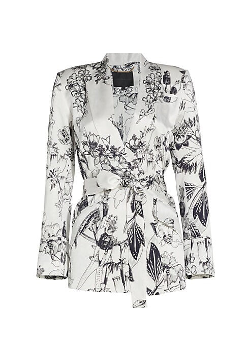 Floral Silk Statement Blazer