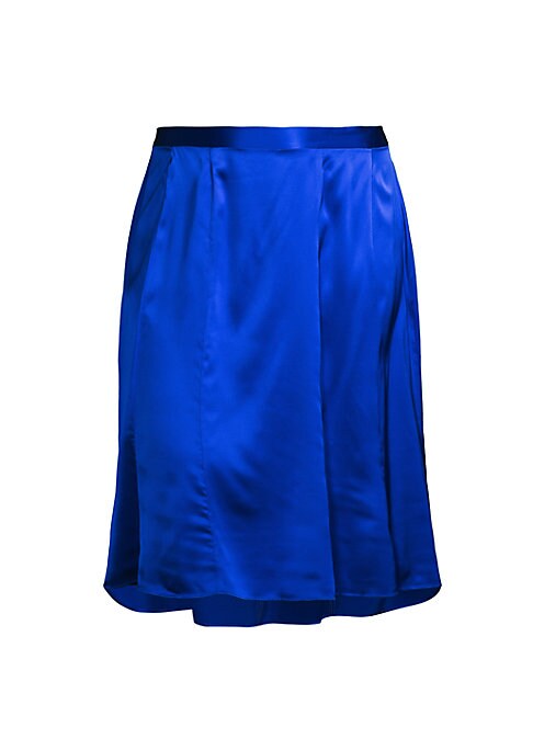 Silk A-Line Midi Skirt