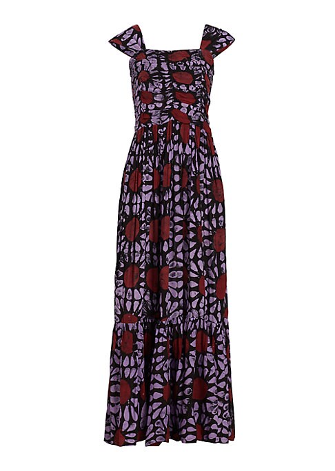 Abstract Print Maxi Dress