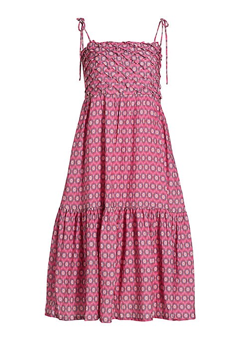 Geometric Textured Midi Dress
