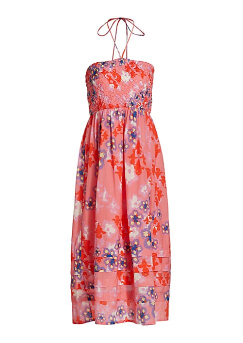 Floral Halter Midi Dress