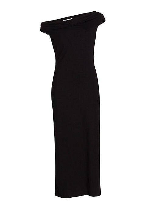 Draped Elegance Midi Dress