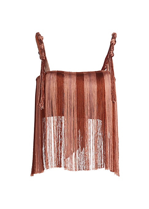 Fringe Silk Crop Top