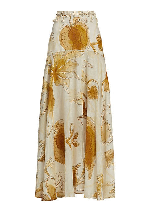 Seashell Accent Maxi Skirt