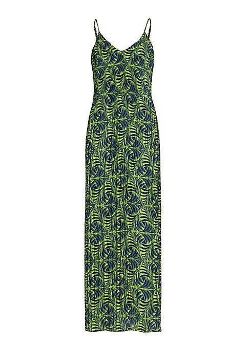 Satin Pleats Maxi Dress