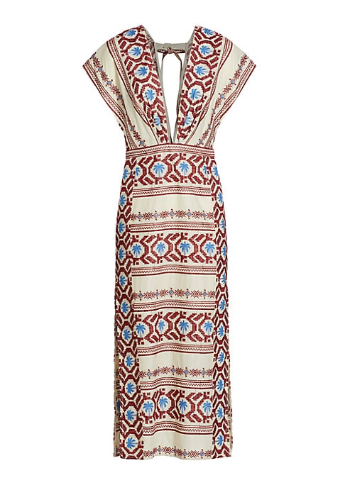 Embroidered Elegance Midi Dress