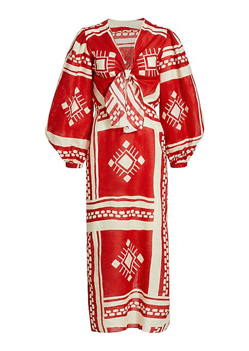 Radiant Tie-Front Midi Dress
