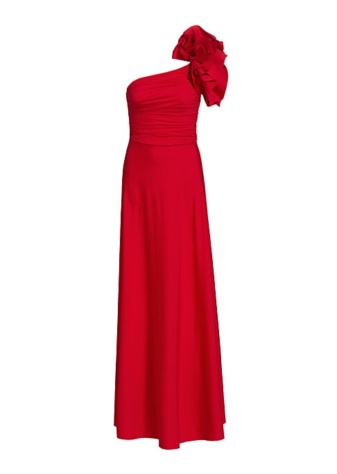 Asymmetric Ruched Maxi Dress