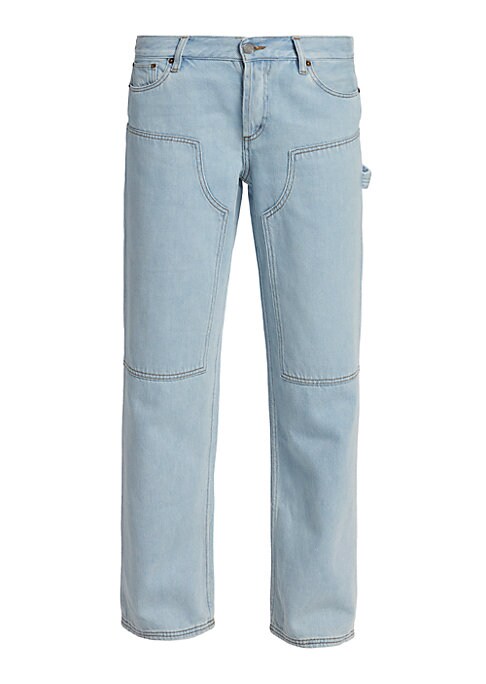 Patchwork Straight-Leg Denim