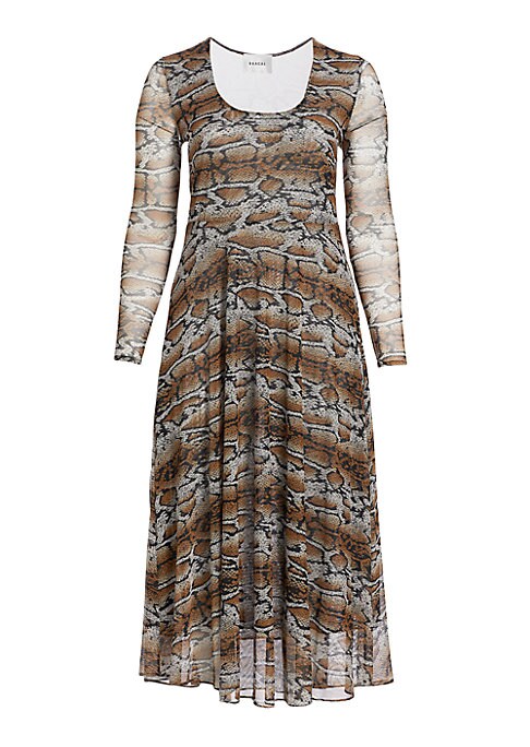Sheer Snakeskin Maxi Dress
