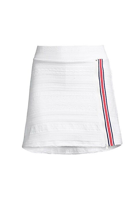 Textured Sporty Zip Skort