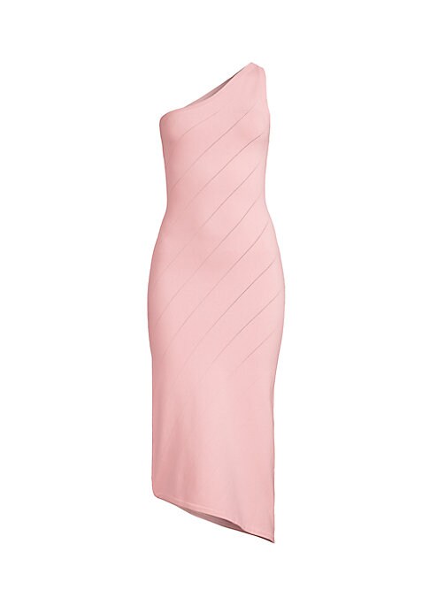 Chic One-Shoulder Knit Dress