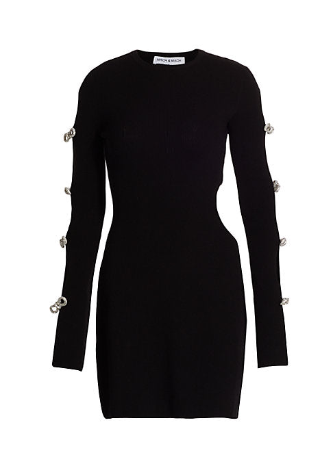 Crystal Bow Knit Dress