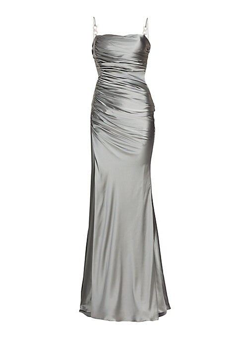 Luxe Bowed Silk Dress