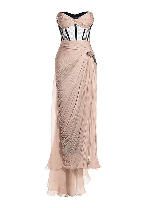 Elegant Silk Corset Dress