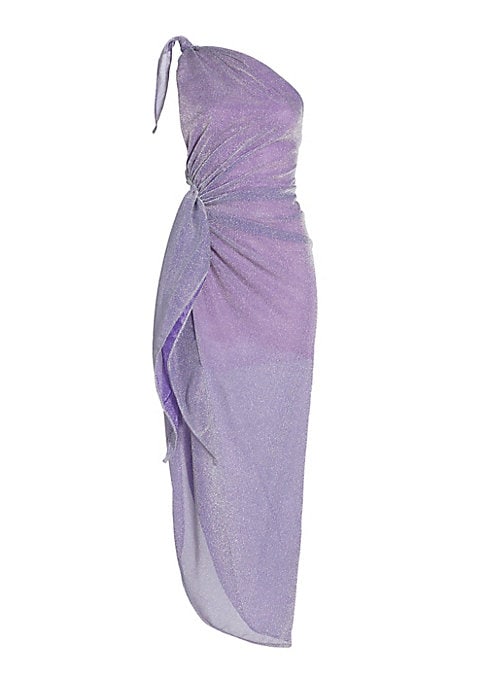 Draped Shimmer Maxi Dress