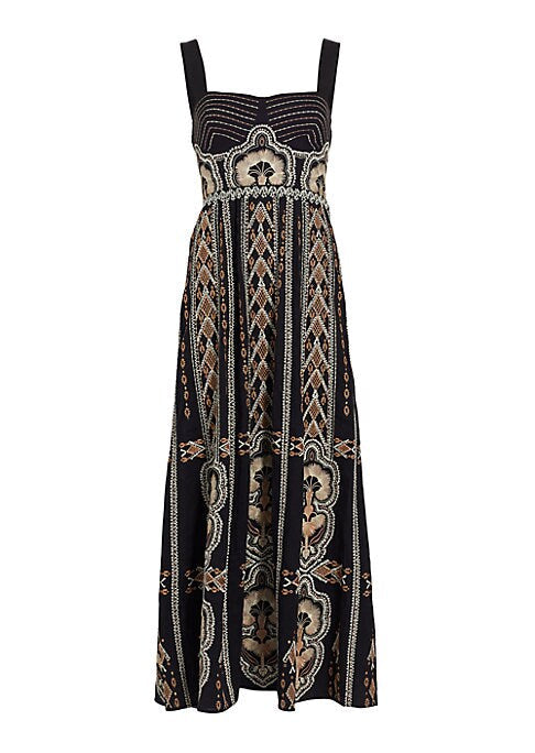 Geometric Elegance Maxi Dress