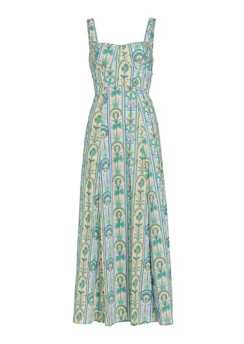Botanical Palm Midi Dress