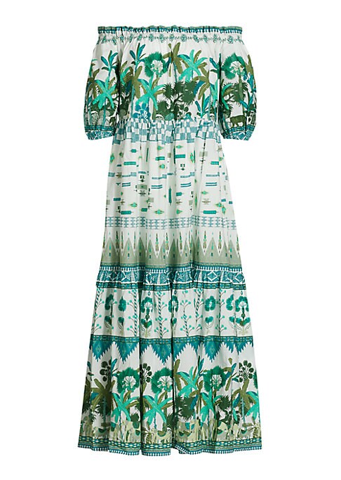 Tropical Puff Sleeve Dress