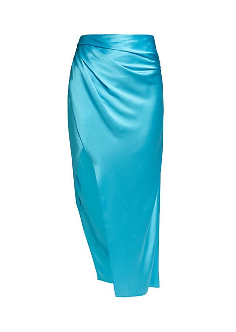 Silk Slit Midi Skirt