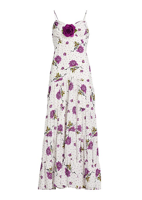 Rose Elegance Midi Dress